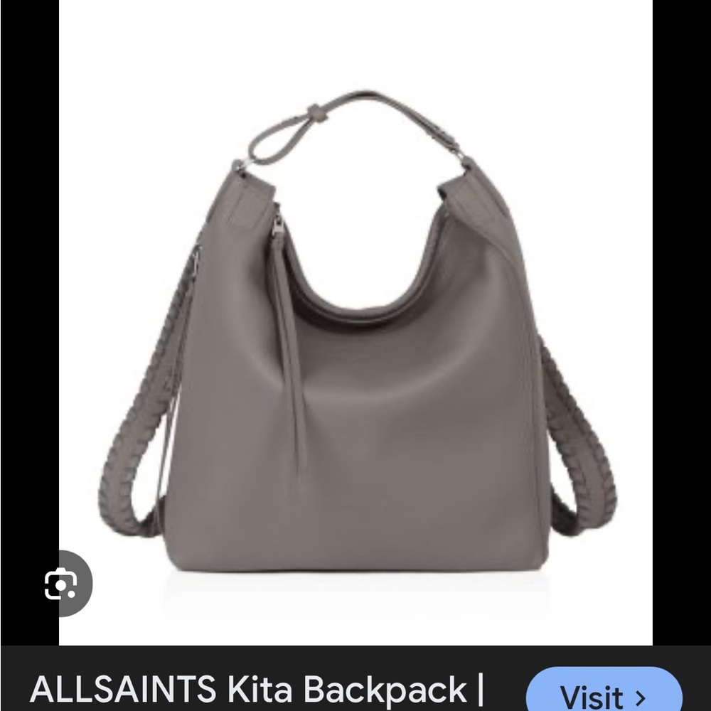 All Saints  kita convirtable backpack in dark brown